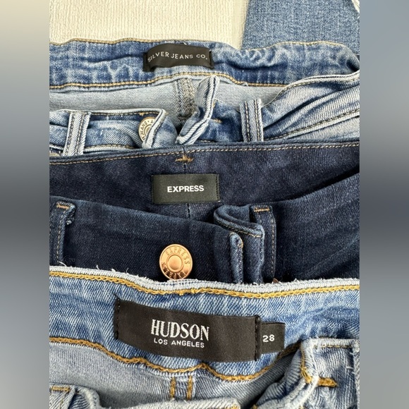 Express Hudson silver jeans bundle of 3 size S, 28, 27 - Picture 5 of 10